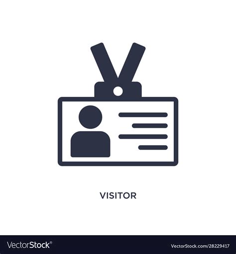 Visitor icon on white background simple element Vector Image