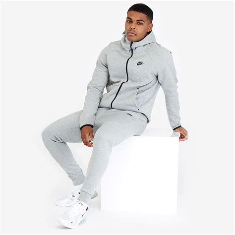 Nike Sportswear Tech Fleece Hoodie - Dark Grey Heather - Mens Clothing - Hoodies