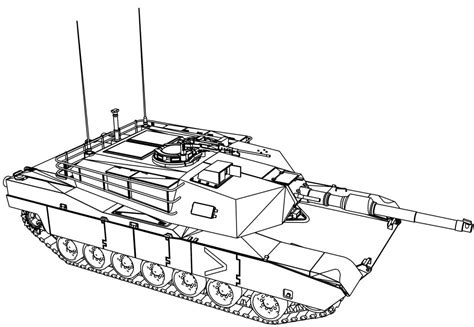 ️M1 Abrams Tank Coloring Pages Free Download| Gmbar.co