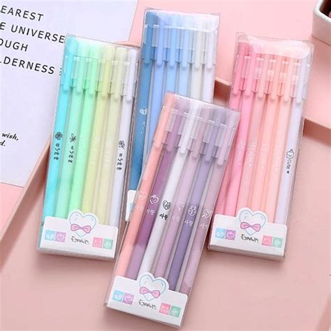 Aesthetic Gel Pens School Supplies Black Ink Gel Pen Set Office ...