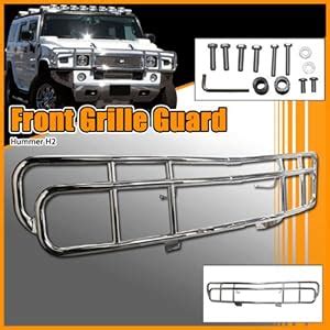 Amazon.com: Hummer H2 Grille Guard/Brush Guard - Polished Stainless Steel - Fits the 2003, 2004 ...