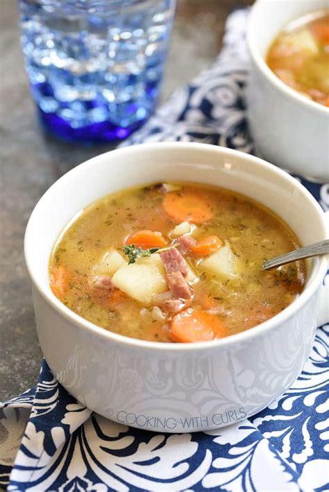 Instant Pot Ham Bone and Potato Soup - Cooking with Curls