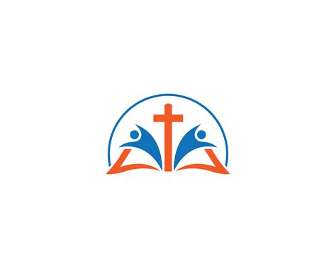 Christian Church Logo Book Educational Design Symbol With Bible Learning And Teaching Class ...