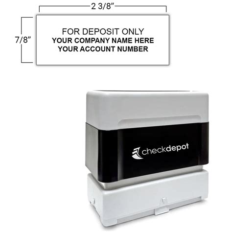 Endorsement Stamp — Self-Inking, Basic Layout | Check Depot