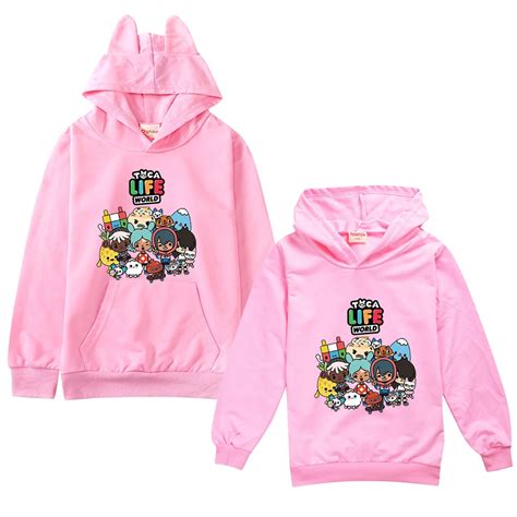 Toca Life World Hoodie Hot 3D Toca Boca Virtual Toy Creator Same Girls Sweatshirts Spring Autumn ...