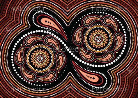 Aboriginal dot art vector painting. - #dot#painting#aboriginal#vector - Hello Vector Aboriginal ...