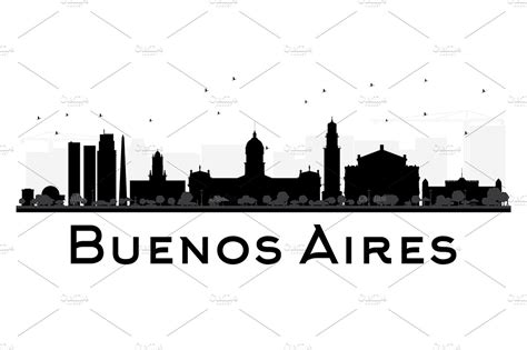 Buenos Aires Skyline Silhouette | People Illustrations ~ Creative Market