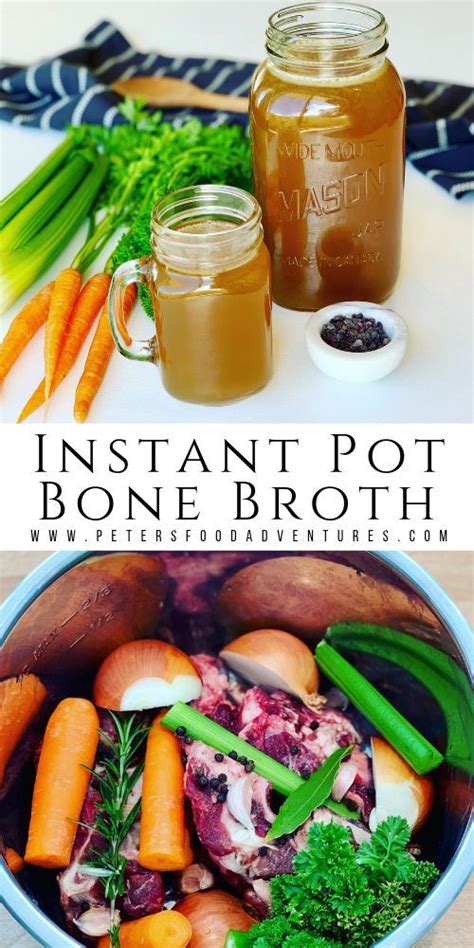 Instant Pot Bone Broth is full of nutrients and vitamins, and doesn't take long to make. Boost ...