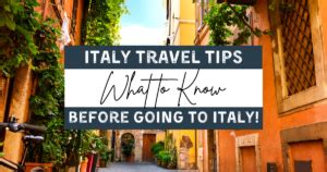 Italy Travel Tips: Things to Know Before Going to Italy! | In Search of Sarah