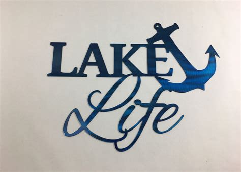 Lake Life Metal Wall Art Sign With Anchor | Etsy