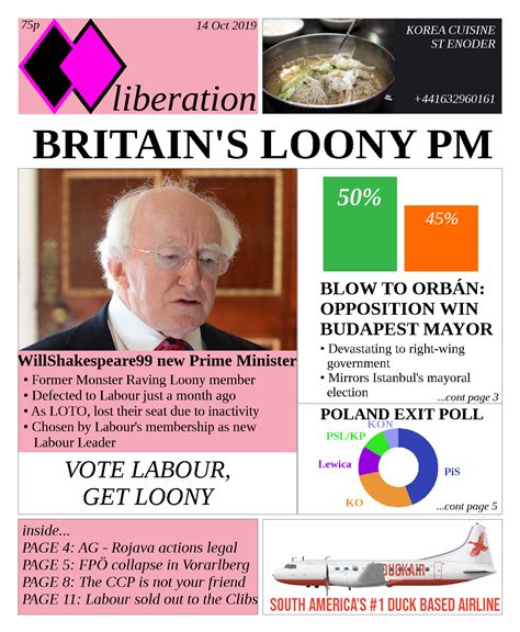 Liberation Front Page - 14th October 2019 : r/MHOCPress