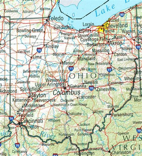 Ohio State Road Map Printable Map | Maps Of Ohio