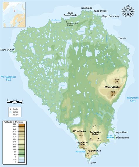 Bear Island Bjørnøya Norway Map - Bjoslashrnoslashya Island Norway • mappery