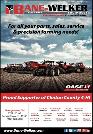 For All Your Parts, Sales, Service & Precision Farming Needs!, Bane-Welker Equipment, Wilmington, OH