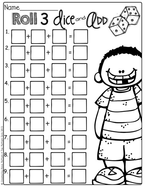 Adding Three Numbers Worksheets