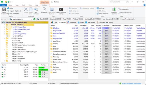 Show folder size with TreeSize Professional | JAM Software
