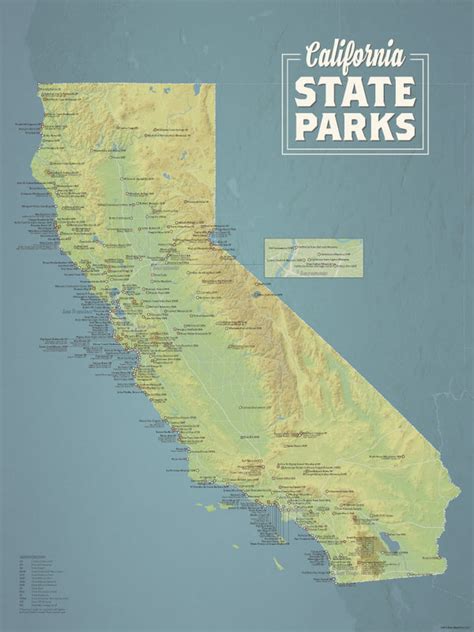 California State Parks Map 18x24 Poster - Best Maps Ever