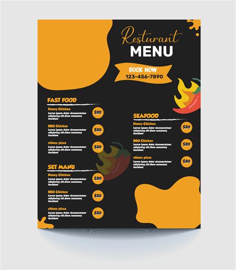 Food menu design template 8954008 Vector Art at Vecteezy