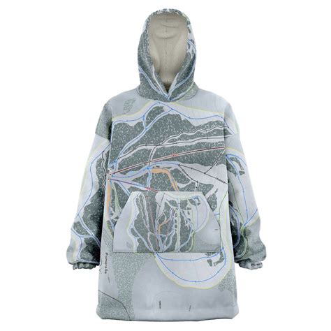 Pomerelle, Idaho Ski Trail Map Snug Hoodie