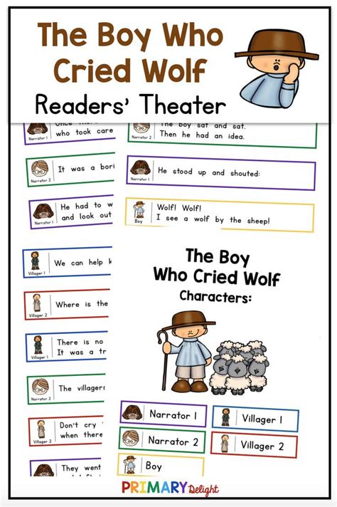 The Boy Who Cried Wolf Readers' Theater | Readers theater, Kindergarten readers, First grade reading