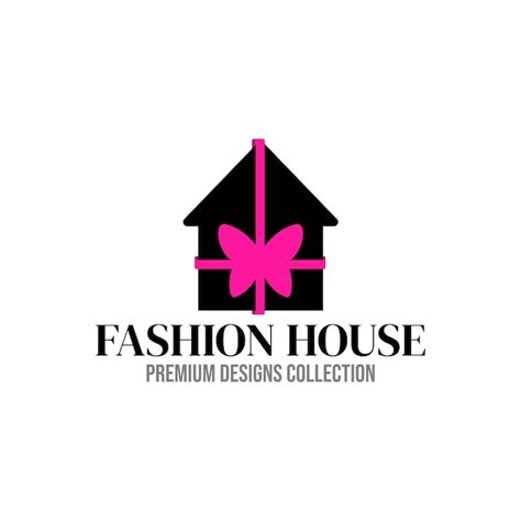 Premium Vector | House of fashion retail store logo design template