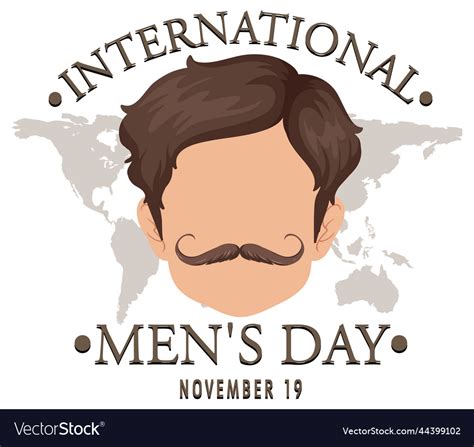 International mens day poster design Royalty Free Vector