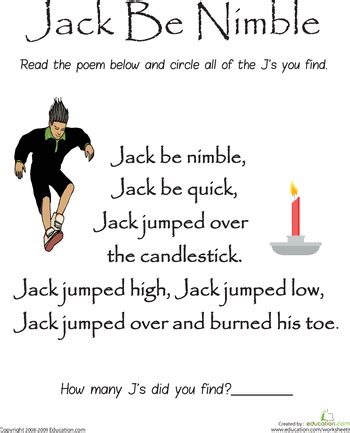 Jack be nimble nursery rhyme - mainllc