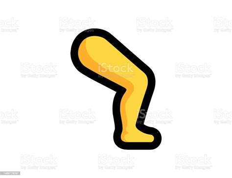 Leg Vector Icon On A White Background Human Anatomy Leg Emoji ...