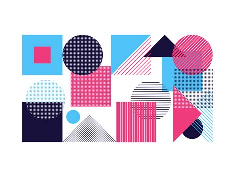 Abstract geometric shapes simple minimal background pattern by Konstantin Mironov on Dribbble