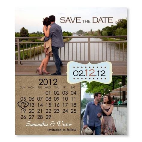 Calendar Save The Date Magnets Wedding Invitation Magnet Personalized Custom Save The Dates ...