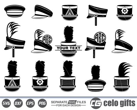 Marching Band Hat SVG, Hat Vector, Cricut File, Clipart, Silhouette, Cuttable Design, Dxf, Png ...