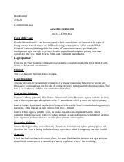 Griswold v. Connecticut.docx - Ben Deming 2/26/20 Constitutional Law Griswold v. Connecticut 381 ...