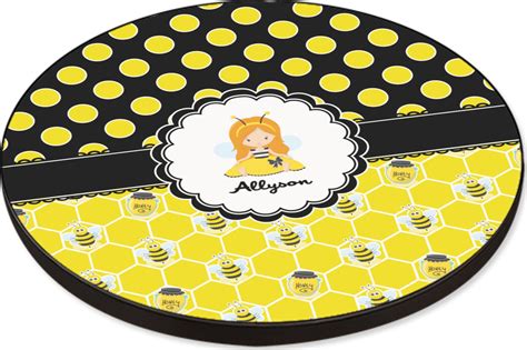 Honeycomb, Bees & Polka Dots Round Table (Personalized) - YouCustomizeIt