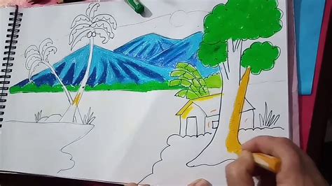 Landscape drawing for class 7 - YouTube