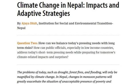 Capture-Climate change in Nepal – Impacts and Adaptive Strategies | Welcome to AESA