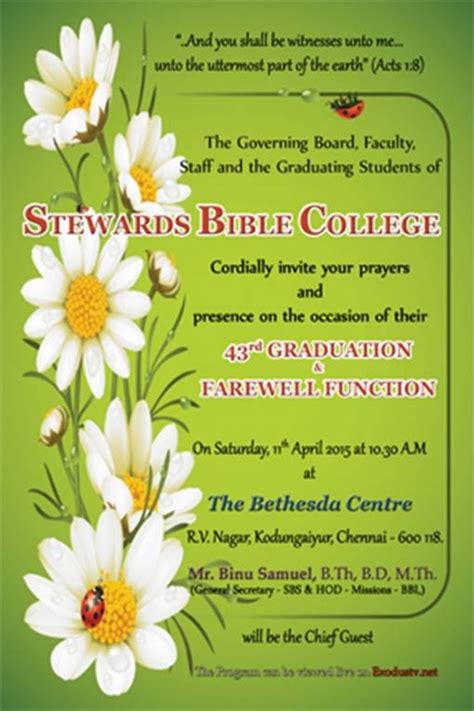 Event: Stewards Bible College – Graduation Ceremony, Tamil Nadu, India ...