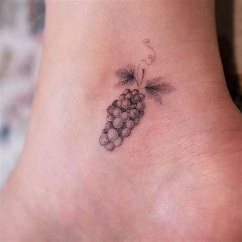 Grape, 2019 Ankle Tattoo Men, Ankle Tattoo Designs, Ankle Tattoo Small, Little Tattoos, Small ...