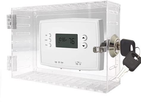 Amazon.com: Large Universal Thermostat Lock Box with Key Lock,Clear Thermostat Guard for Wall ...