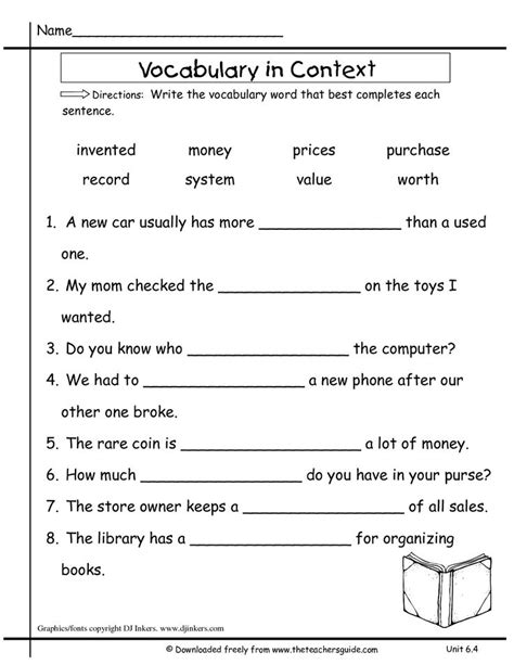 Image result for vocabulary word worksheet grade 7 | Patriotic songs ...