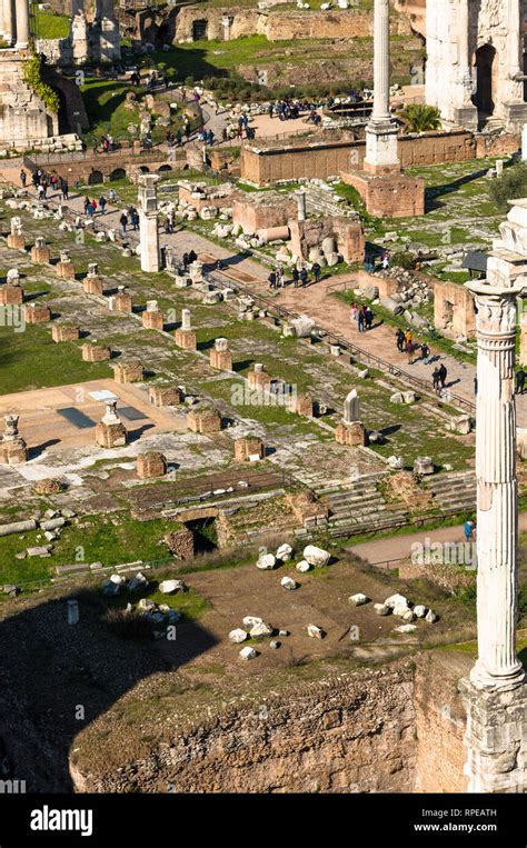 Aerial view roman forum hi-res stock photography and images - Alamy