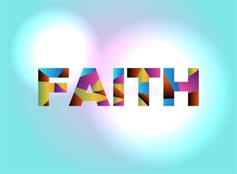 Faith Concept Colorful Word Art Illustration Stock Vector - Illustration of christianity ...