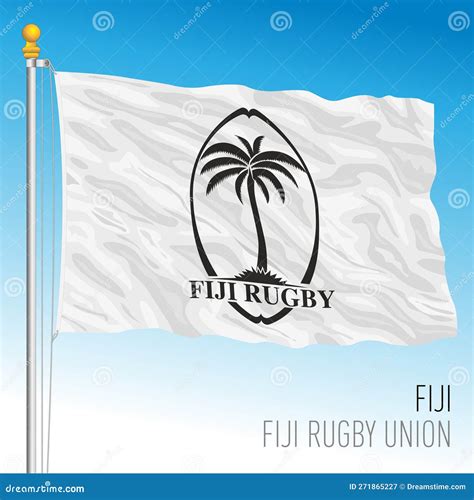 Rugby Federation of Fiji Flag, Illustration Stock Vector - Illustration of pennant, emblem ...