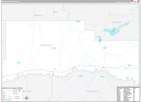 Roosevelt County, MT Maps