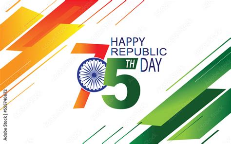 75th Republic Day in India celebration on January 26 illustration, it's ...