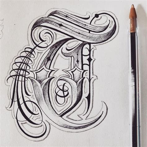 𝐄𝐃𝐔𝐀𝐑𝐃𝐎: “Day 20: Letter ‘T’ | Tattoo lettering alphabet, Tattoo ...