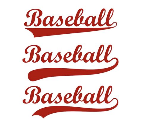 Baseball Font With Tail Baseball Font TTF SVG PNG and Text - Etsy