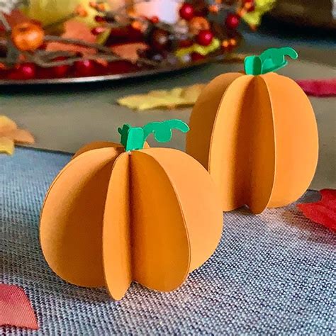 How to Make Mini 3D Paper Pumpkins with SVG Files - 100 Directions