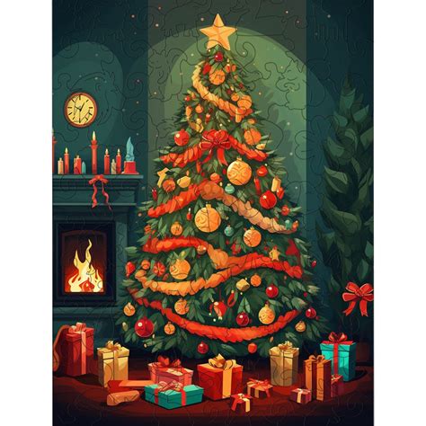 Christmas tree wooden Jigsaw puzzle – Unipuzzles