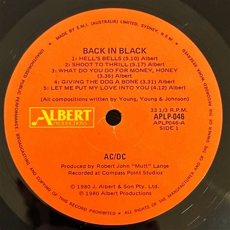 AC/DC / Back in Black LP | VINYL | RECORDS | TIKI LA LA – Tiki La La