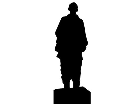 Premium Vector | Statue of Unity India Silhouette